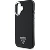 Etui GUESS Grained Triangle MagSafe do Apple iPhone 16 Plus Czarny Typ Etui nakładka