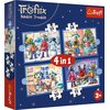 Puzzle TREFL U Treflików pada śnieg 4w1 34657 (71 elementów)
