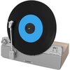 Gramofon pionowy BLAUPUNKT VT100 Srebrny,Automatyczny,Napęd paskowy,BT,Wbudowane głośniki,Prędkość odtw.33 1/3,45 obr./min Napęd Paskowy