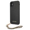 Etui GUESS Saffiano Chain do Apple iPhone 11 Czarny Model telefonu iPhone 11