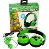 Słuchawki nauszne OTL Minecraft Creeper Zielono-czarny Mikrofon Tak