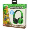 Słuchawki nauszne OTL Minecraft Creeper Zielono-czarny Ładowanie indukcyjne Nie