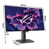 Monitor ASUS ROG Strix XG27AQDMG 26.5" 2560x1440px 240Hz 0.03 ms [GTG] Częstotliwość odświeżania obrazu [Hz] 240