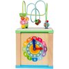 Zabawka edukacyjna SMILY PLAY Drewniana kostka aktywizująca 5w1 SPW84950 Funkcje rozwojowe Koordynacja wzrokowo-ruchowa