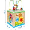 Zabawka edukacyjna SMILY PLAY Drewniana kostka aktywizująca 5w1 SPW84950 Funkcje rozwojowe Wyobraźnia