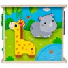 Zabawka edukacyjna SMILY PLAY Kostka Farma Zoo SPW84948 Materiał Drewno