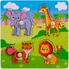 Układanka SMILY PLAY Zoo SPW83614 (4 elementy) Tematyka Zwierzęta