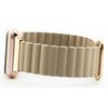 Pasek LUNA A00294 do Apple Watch 3/4/5/6/7/8/9/SE (38/40/41mm) Khaki/Złoty Kolor Złoty