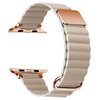 Pasek LUNA A00294 do Apple Watch 3/4/5/6/7/8/9/SE (38/40/41mm) Khaki/Złoty