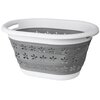 Kosz na pranie GOCKOWIAK Oval Compact 25 l Biało-szary