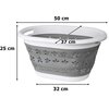 Kosz na pranie GOCKOWIAK Oval Compact 25 l Biało-szary Pojemność [l] 25