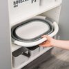 Kosz na pranie GOCKOWIAK Oval Compact 25 l Biało-szary Rodzaj Koszyk łazienkowy