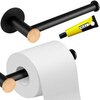Uchwyt na papier toaletowy GOCKOWIAK Dinar Czarny Materiał Stal 201