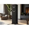 Podłogowa kolumna głośnikowa FYNE AUDIO F501E Czarny jesion (1 szt.) ,Obudowa MDF, Typ Bass Reflex, Technologia BassTrax Pasmo przenoszenia [Hz] 36 - 34000