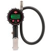 Czarny pistolet do pompowania z wyświetlaczem cyfrowym pokazującym "0.00 BAR" oraz logo "AIRPRESS" na górze. Na urządzeniu widnieje napis "TIRE INFLATOR GAUGE" oraz zakresy pomiarowe: "0-150psi", "0-10bar", "0-10kg/cm²", "0-1000kpa".