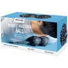 Opakowanie produktu z napisem "SPOKEY LIVE WITH PASSION!" oraz "DOUBLE MASSAGE BALL GREAN BALL DUO" przedstawia osobę używającą czarno-niebiesko-białej piłki do masażu. Dodatkowe napisy to: "PODWÓJNA PIŁECZKA DO MASAŻU", "BEFORE & AFTER TRAINING", "RECOVE