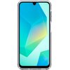 Przezroczyste etui na telefon, które dokładnie przylega do urządzenia, ukazując jego kolorowy ekran z geometrycznym wzorem w odcieniach niebieskiego i zielonego. Etui ma gładkie krawędzie i wycięcie na głośnik u góry ekranu.