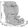 Fotelik samochodowy NUKIDO Louis i-Size 100-150 cm (15-36 kg) Czarny Funkcja podstawki Nie