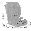 Fotelik samochodowy NUKIDO Louis Soft i-Size 100-150 cm (15-36 kg) Czarny Kierunek montażu Przodem
