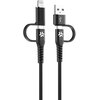 Kabel USB-C-/USB-A - USB-C/Lightning CELLY 2 m 60W Czarny