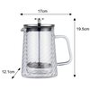 Zaparzacz KLAUSBERG KB-7763 Przeźroczysto-srebrny (600 ml) Wykonanie Stal nierdzewna