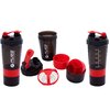 Shaker PURE2IMPROVE 7095725 Czarno-czerwony (500 ml) Miarka Tak