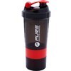 Shaker PURE2IMPROVE 7095725 Czarno-czerwony (500 ml)