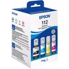 Zestaw tuszów EPSON EcoTank 112 Czarny 127 ml, Błękitny 70 ml, Żółty 70 ml, Purpurowy 70 ml C13T06C64A Producent drukarki  Epson