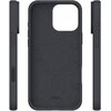 Czarne etui silikonowe z okrągłym wzorem na środku, przeznaczone do telefonu Apple iPhone 16 Pro, widoczne z przodu i z boku. Na dole etui znajduje się napis "Etteri".
