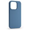 Ciemnoniebieskie etui silikonowe o gładkiej powierzchni, przeznaczone do telefonu Apple iPhone 16 Pro Max. Etui ma wycięcie na aparat oraz przycisk na bocznej krawędzi.