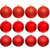 Bombki CHRISTMAS DECORATION Set 6 cm Czerwony (12 sztuk)