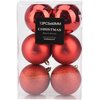 Bombki CHRISTMAS DECORATION Set 6 cm Czerwony (12 sztuk) Gwarancja 24 miesiące