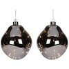Bombka CHRISTMAS DECORATION Kropla 12 cm Antracytowy (2 sztuki)