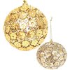 Bombka CHRISTMAS DECORATION z Cekinami 8 cm Złoty Gwarancja 24 miesiące