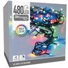 Opakowanie produktu przedstawia kolorowe lampki choinkowe z napisem "480 LED", "36m", "MULTI COLOR", oraz ikoną z "+8 FUNCTIONS MEMORY" i "BUILT-IN TIMER". Na dole opakowania widnieje napis "LED LIGHTS • LED VERLICHTING".
