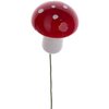 Figurka dekoracyjna CHRISTMAS DECORATION Grzybki muchomorki na druciku 9 szt. Kolor Czerwono-biały