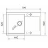 Zlewozmywak PYRAMIS Mido 1B1D 070176502BF + bateria + wkładka ociekowa Czarny Typ Wpuszczany