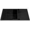 Zlewozmywak PYRAMIS Keros 1B1D 070247001BE + bateria + rollmata Czarny Wykonanie Pyragranit