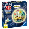 Puzzle 3D RAVENSBURGER Night Light Świecąca kula Minionki 11180 (72 elementy)