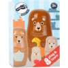 Na zdjęciu znajduje się opakowanie zabawki "Zabawka SMALL FOOT Play & Learn Matrioszki Rodzina misiów 10621" z ilustracją czterech misiów o różnych rozmiarach, z logo "small foot WOODEN TOYS" oraz oznaczeniem "3+" w prawym górnym rogu. W dolnym rogu widni