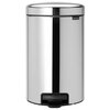 Kosz na śmieci z pedałem BRABANTIA 113581 NewIcon ciche zamykanie 12L Stal błyszcząca