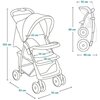 Wózek spacerowy LIONELO Emma Plus Beżowy Rodzaj Spacerowy