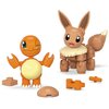Klocki plastikowe MEGA Pokemon Charmander i Eevee Pokeball JCR 81 Materiał Plastik