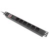 Listwa LANBERG PDU-06F-0200-BK (2 m) Liczba bezpieczników [szt] 1