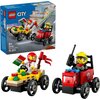 LEGO 60458 City Zestaw wyścigówek: pizza kontra wóz strażacki