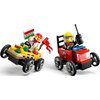 LEGO 60458 City Zestaw wyścigówek: pizza kontra wóz strażacki Motyw Zestaw wyścigówek: pizza kontra wóz strażacki