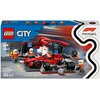 LEGO 60443 City F1 Pit stop i mechanicy z bolidem Ferrari Wiek 6 lat