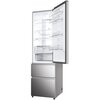 Lodówka HAIER HTW7620ANMG No Frost 205cm Inox Kolor / wykończenie frontu Srebrny