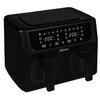 Frytkownica beztłuszczowa ZEEGMA Knapper Dual Air Fryer Czarny Zakres temperatury (min-max) 60 - 200 °C