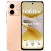 Smartfon w kolorze koralowym z wyświetlaczem prezentującym logo "Infinix" oraz napis "SMART 9 HD". Na ekranie widnieje informacja o pełnym zestawie akcesoriów, w skład którego wchodzą: kabel, etui i słuchawki.